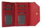 Mobile Preview: Geldbörse Damen SALE Echt Leder Rot viele Kartenfächer & Münzfach im handlichen Format