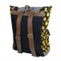 Preview: Damen Rucksack mit Emoticons-Motiv Außentaschen & Innentasche mit Reisverschluss