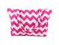 Preview: Strandtasche mit rosa Zickzack-Streifen und Reißverschluss | Schultertasche mit Innentasche