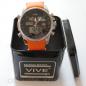 Mobile Preview: VIVE Armbanduhr Chronograph Analog & Digital Orange-Silber | Top Zustand