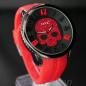 Preview: VIVE Armbanduhr mit Totenkopf in rot mit Silikonband | Top Zustand