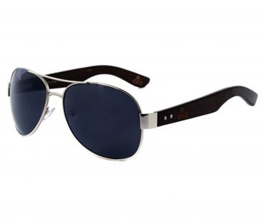 Herren-Sonnenbrille - Pilotenbrille mit Bambusbügel | Modell Mayamar mit UV400 Schutz