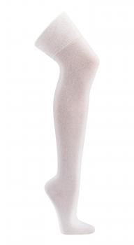 Overknee-Strümpfe für Damen in Weiß Braun Schwarz | 1 Paar Uni Overknees One Size