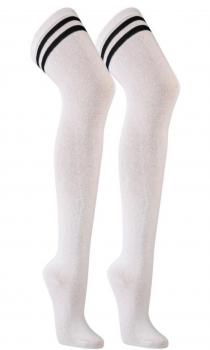 Overknee-Strümpfe für Damen im "College-Style" OneSize-36-41 | 1 Paar Overknee-Socken