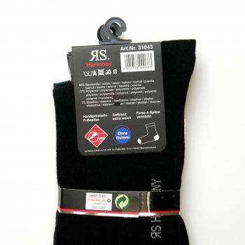 Business-Socken für Herren Gr. 47-50  ohne Gummi mit Softrand | 3 Paar Schwarz, Marine, Anthrazit