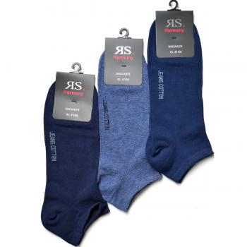 Herren Sneaker-Socken Gr. 47-50 Jeanstöne 3 Paar | Verse und Spitze verstärkt, ohne drückende Naht