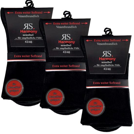 RS Harmony Socken Schwarz 43-46