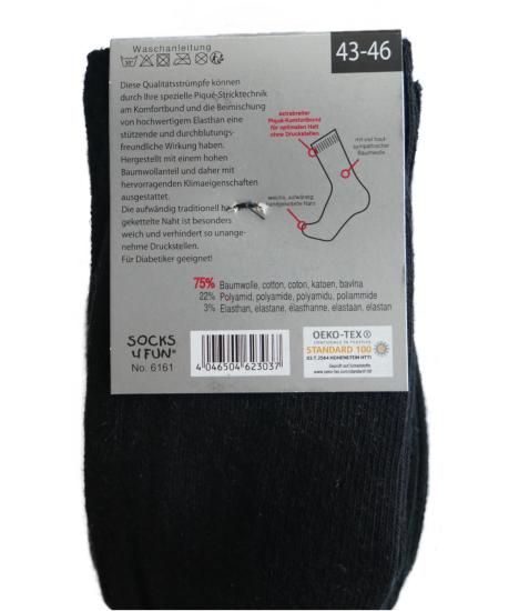 5 Paar Herren-Socken Schwarz Etikett