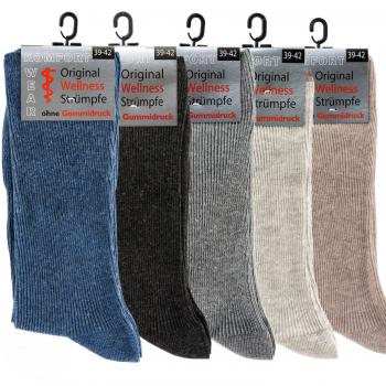 Herren Business-Socken ohne Gummidruck im Farbmix | 5 Paar mit breitem Komfortbund
