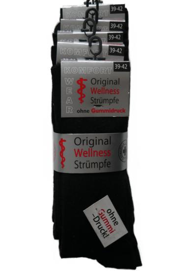 5 Paar Herren-Socken Schwarz 39-42