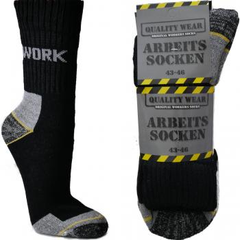 Arbeitssocken "WORK" Herren Gr. 39-42 43-46 47-50 51-54 | 6er Pack robuste Socken