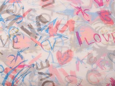 Damen Loop Schal Love Graffiti
