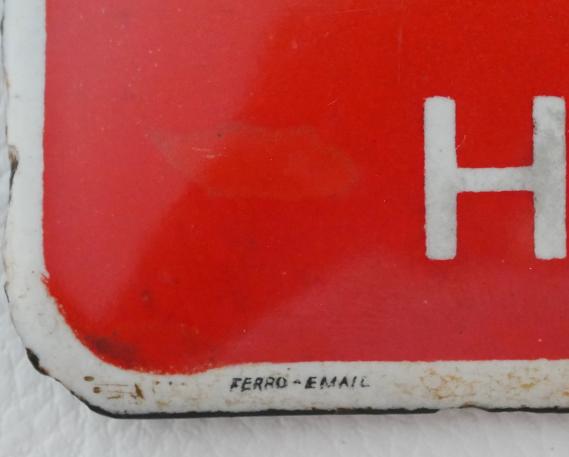 Email-Schild Original Alt Versicherung Brandkasse Hannover Emailleschild