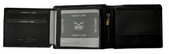 Männer Portemonnaie Leder Schwarz mit Münzfach & RFID-Schutz