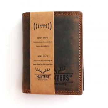 Geldbörse Hochformat Leder Herren mit Münzfach RFID Schutz | Handgemacht aus Büffelleder