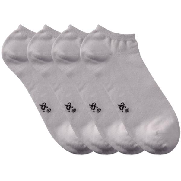 Sneaker-Socken Gr. 52-54 Herren Übergröße Weiß 4 Paar Verse und Spitze verstärkt