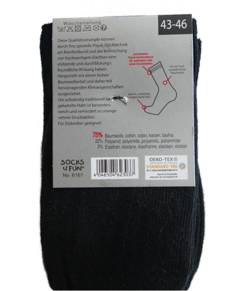 5 Paar Herren-Socken Schwarz Etikett