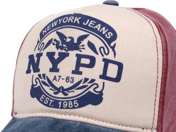 Basecap „NYPD“ Vintage Trucker Cap Used Look