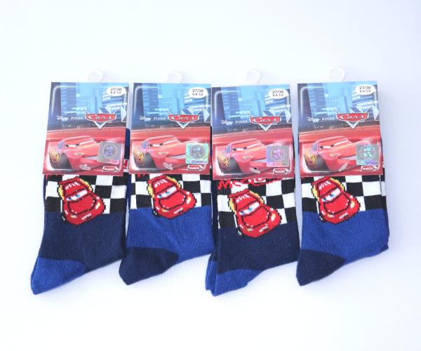 Kinder Socken Jungen Disney Pixar Cars 27-30 | 4 Paar Socken