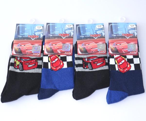 Kinder Socken Jungen Disney Pixar Cars 31-34 | 4 Paar Socken