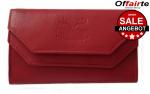 Geldbörse Damen SALE Echt Leder Rot viele Kartenfächer & Münzfach im handlichen Format