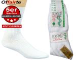 Socken 100% Baumwolle Weiß 5 Paar 39/42 43/46 Damen Herren